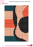 Retro Bloom Skull Tapestry Crochet Pattern: Colorful Wall Art (PDF Pattern 120x180 Stitches)