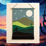 Desert Moon Crochet Wall Hanging Pattern 60x90 Stitches | Boho Moon Tapestry Crochet PDF Pattern