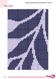 Purple Leaf Tapestry Crochet Pattern: Botanical Wall Hanging (110x160 Stitches PDF)