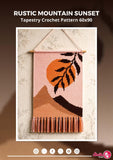 Mountain Sunset Tapestry Crochet Pattern: Boho Wall Hanging (PDF Pattern)