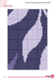 Purple Leaf Tapestry Crochet Pattern: Modern Botanical Wall Hanging (PDF Pattern 90x120 Stitches)