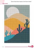 Abstract Desert Tapestry Crochet Pattern: Wall Hanging PDF (120x180 Stitches Digital Download)