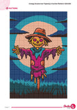 Scarecrow Tapestry Crochet Pattern: Halloween Farmhouse Wall Hanging (PDF Pattern)