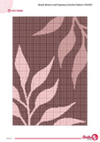 Leaf Tapestry Crochet Pattern: Rustic Brown Botanical Wall Hanging (PDF Pattern 110x160 Stitches)