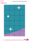Sunset Desert Crochet Tapestry Pattern: Boho Moon & Cactus Wall Hanging (PDF Pattern 80x120 Stitches)