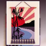 Radiant Pink Sunset Lake Tapestry Crochet Pattern 80x120 Stitches PDF