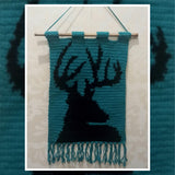 Deer Tapestry Crochet Pattern: Rustic Wildlife Wall Hanging (PDF Pattern 50x70 Stitches)