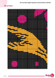 Zen Koi Moon Night Tapestry Crochet Pattern 120x180 Stitches