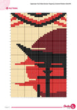 Torii Gate Tapestry Crochet Pattern: Japanese Sunset Wall Art (PDF Download 80x100  Stitches Chart)