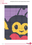 Bee with Heart Crochet Tapestry Pattern: Wall Art (PDF Download)
