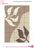 Tapestry Crochet Pattern: Earth Tone Leaves Boho Wall Hanging (PDF Pattern 50x75 Stitches)