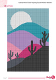 Desert Sunset Tapestry Crochet Pattern: Boho Wall Hanging (PDF Download 100x150 Stitches)