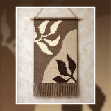 Tapestry Crochet Pattern: Earth Tone Leaves Boho Wall Hanging (PDF Pattern 50x75 Stitches)