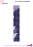 Purple Leaf Tapestry Crochet Pattern: Modern Botanical Wall Hanging (PDF Pattern 50x75 Stitches)