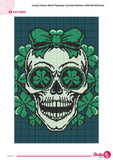 Lucky Charm Skull Tapestry Crochet Pattern: Shamrock Wall Art (PDF Pattern 120x180 Stitches)