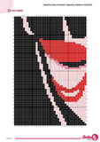 Geisha Crochet Tapestry Pattern: Bold Red Makeup Wall Hanging (PDF Download 120x160 Stitches)