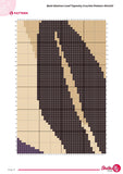 Bold Abstract Leaf Tapestry Crochet Pattern 90x120 Stitches PDF