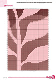 Terracotta Leaf Crochet Wall Hanging Pattern: Boho Tapestry (PDF Pattern 100x150 Stitches Chart)