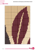 Bold Abstract Leaf Tapestry Crochet Pattern 90x120 Stitches PDF