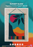 Tapestry Crochet Pattern: Sunset Mountain Wall Hanging (PDF Download 80x120 Stitches)