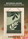 Botanical Leaves Tapestry Crochet Pattern: Boho Wall Hanging (PDF Pattern 50x75 Stitches)