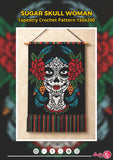 Sugar Skull Tapestry Crochet Pattern | Day of the Dead Woman Wall Hanging (PDF)