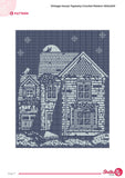 Vintage House Tapestry Crochet Pattern: Charming Home Wall Hanging (Digital PDF Download 160x200 Stitches)