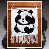 Panda Tapestry Crochet Pattern: Nursery Wall Hanging (50x50 Stitches PDF)