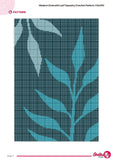 Modern Emerald Leaf Tapestry Crochet Pattern 110x160 PDF | Modern Botanical Wall Hanging Design