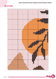 Mountain Sunset Tapestry Crochet Pattern: Boho Wall Hanging (PDF Pattern)