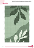 Botanical Leaves Tapestry Crochet Pattern: Boho Wall Hanging (PDF Pattern 50x75 Stitches)