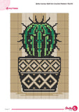 Boho Cactus Tapestry Crochet Pattern: Tribal Pot Wall Art (PDF Pattern 75x110 Stitches)