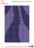 Modern Violet Leaf Tapestry Crochet Pattern 140x200 PDF | Botanical Wall Hanging Design