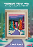 Winter Forest Tapestry Crochet Pattern: Colorful Wall Hanging (120x180 Stitches PDF Pattern)
