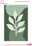 Green Leaf Crochet Tapestry Pattern: Botanical Wall Hanging (80x120 Stitches PDF)