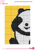 Panda Crochet Wall Hanging Pattern: Nursery Decor Tapestry (PDF Pattern 75x75 Stitches)
