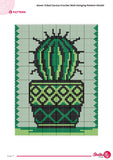 Tribal Cactus Crochet Wall Hanging Pattern: Desert Decor (PDF Download 60x80 Stitches)