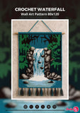 Crochet Waterfall Tapestry Pattern: Jungle Cascade Pixel Art (80x120 Stitches PDF)