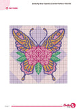 Butterfly Rose Tapestry Crochet Pattern: Boho Wall Hanging (PDF Pattern 150x150 Stitches)