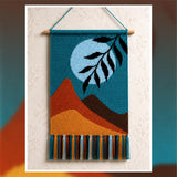 Landscape Crochet Tapestry Pattern: Boho Moon & Mountains (PDF Pattern)