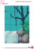 Waterfall Tapestry Crochet Pattern: Jungle Cascade Wall Hanging (100x150 Stitches PDF)