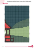Ocean Beacon Lighthouse Tapestry Crochet Pattern 120x180 Stitches | Nautical Wall Hanging PDF | Coastal Sunset Crochet Decor