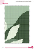 Green Leaf Crochet Tapestry Pattern: Botanical Wall Hanging (80x120 Stitches PDF)