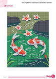 Koi Fish Tapestry Crochet Pattern: Japanese Pond Wall Hanging (PDF Pattern)