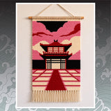 Japanese Pagoda Tapestry Crochet Pattern: Pixel Art Wall Hanging (PDF Download 90x120 Stitches)