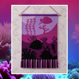 Crochet Tapestry Pattern: Ocean Dream Coral Reef Wall Hanging (120x180 Stitches PDF)