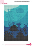 Ocean Reef Crochet Tapestry Pattern | Seahorse, Coral (80x120 Stitches PDF Pattern)