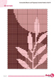 Terracotta Bloom Leaf Tapestry Crochet Pattern: Boho Wall Art (PDF Pattern 50x75 Stitches)