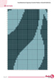 Teal Botanical Tapestry Crochet Pattern: Modern Leaf Wall Hanging (PDF Pattern 140x200 Stitches)
