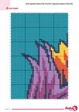 Betta Fish Crochet Tapestry Pattern: Vibrant Aquarium Wall Art (PDF Download 100x150 Stitches)
